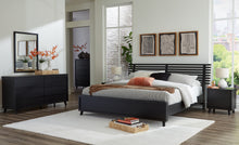 Load image into Gallery viewer, Danziar King Panel Bed with Mirrored Dresser and 2 Nightstands
