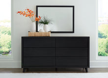 Load image into Gallery viewer, Danziar Queen Panel Bed with Mirrored Dresser and 2 Nightstands

