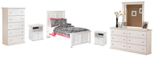 Load image into Gallery viewer, Bostwick Shoals Twin Panel Bed with Mirrored Dresser, Chest and 2 Nightstands
