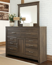 Load image into Gallery viewer, Juararo King/California King Panel Headboard with Mirrored Dresser
