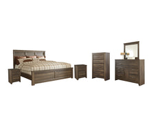 Load image into Gallery viewer, Juararo Queen Panel Bed with Mirrored Dresser, Chest and 2 Nightstands
