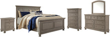 Load image into Gallery viewer, Lettner California King Panel Bed with Mirrored Dresser, Chest and Nightstand
