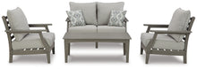 Load image into Gallery viewer, Ashley Express - Visola Outdoor Loveseat and 2 Chairs with Coffee Table
