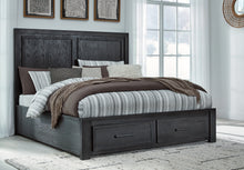 Load image into Gallery viewer, Foyland Queen Panel Storage Bed with Mirrored Dresser, Chest and Nightstand
