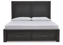 Load image into Gallery viewer, Foyland California King Panel Storage Bed with Mirrored Dresser and 2 Nightstands

