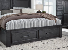 Load image into Gallery viewer, Foyland Queen Panel Storage Bed with Mirrored Dresser and Chest
