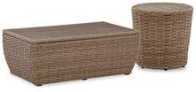 Load image into Gallery viewer, Ashley Express - Sandy Bloom Outdoor Coffee Table with End Table
