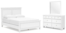 Load image into Gallery viewer, Fortman Queen Panel Bed with Mirrored Dresser
