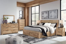 Load image into Gallery viewer, Hyanna Queen Panel Storage Bed with Mirrored Dresser, Chest and 2 Nightstands
