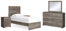 Load image into Gallery viewer, Ralinksi Twin Panel Bed with Mirrored Dresser and 2 Nightstands
